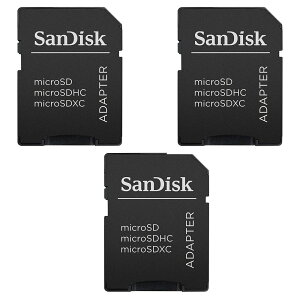 3�p�b�N - Sandisk MicroSD MicroSDHC - SD SDHC�A�_�v�^�[�ő�32GB�̃������J�[�h�œ��삵�܂�(�o���N�p�b�P�[�W)�B