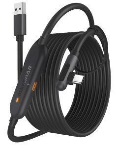 Maxonar �����N�P�[�u�� �[�d�@�\�t�� Meta Quest 3S/Quest 3/Oculus Quest 2/Pico 4�ɑΉ� �Q�[��PC/Steam VR�p �y5Gbps�����f�[�^�ڍs ���ϋv�i�C�����f�ށzUSB-A 3.4 & Type C�P�[�u�� �V�тȂ���[�d