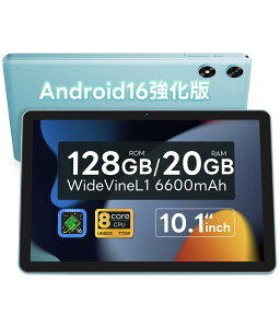 �yAndroid 16�����Łz�^�u���b�g 10�C���` Wi-Fi���f�� 128GB/20GB/2TB�g���A���h���C�h16 tablet 8�R�ACPU GPS���� widevineL1/Netflix/YouTube�Ή� 6600mAh ��F�� ��ʕ��� ������� ����/�d�q��/�}���K���� �ی�