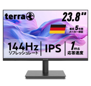 TERRA 2441W 23.8�C���` �t��HD IPS ���j�^�[ 144Hz HDMI/VGA �Œ� 5�N�ۏ� ����� �n�[�h�E�F�A�u���[���C�g�J�b�g �X�s�[�J�[���� �w�b�h�z���[�q �X������ 24�C���` �Q�[�~���O���j�^�[
