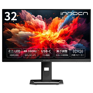 32 �C���` 4K 160Hz Fast IPS �Q�[�~���O���j�^�[ HDR1000 2304 ���� 1ms �~�jLED ���j�^�[ ���z�� �Ή� VESA 100 100 HDMI DP USB-C65W�ڑ� �X�s�[�J�[�t��