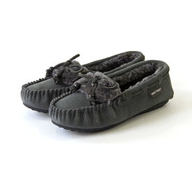 【SALE】 【ミネトンカ 公式】MINNETONKA ファーモカシン【KYRA SLIPPER】カイラ ボア ファー リボン フラット スエード 本革 ベージュ ブラウン 茶 グレー 黒 ブラック 【今季限定／再入荷なし】