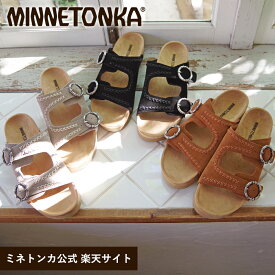 【スーパーSALE限定価格】 【ミネトンカ 公式】MINNETONKA 【GEORGINE CLASSIC ジョージーンクラシック】リゾートサンダル 【571001 571211 571263】 ダブルベルト スライドサンダル スエード フラット リングベルト