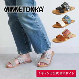 【スーパーSALE限定価格】 【ミネトンカ 公式】MINNETONKA FRANKY フランキー【5918148 5918963】フラットサンダル クロスベルトサンダル スエード レザー 本革 ぺたんこ ブラック ベージュ レディース【2024】