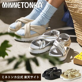 【スーパーSALE限定価格】 【予約受付中】 【ミネトンカ 公式】MINNETONKA クロスベルトパファーサンダル【26M03】ミネトンカ サンダル クロスベルトサンダル レディース 厚底サンダル 歩きやすい パファーサンダル きれいめ カジュアル サンダル