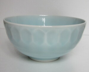 美濃焼ラーメン鉢どんぶり器 青磁 磁器 青白磁 究極の中華 食器 面取り六角形の削ぎ目 模様