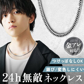 金属アレルギー対応 ネックレス ステンレス チェーン ネックレス メンズ シルバー サージカルステンレス ショート 喜平チェーン ヘリンボーンチェーン シンプル 50cm アクセサリー プレゼント ギフト 誕生日プレゼント ユニセックス 韓国 ファッション 春 夏 秋 冬 minority