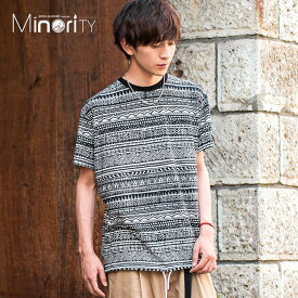 楽天市場 トップス ブランドマイノリティ 柄幾何柄 メンズファッション の通販