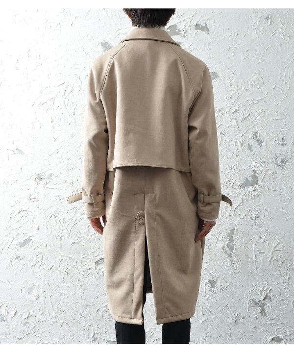 楽天市場 コート メンズ 冬 コート メンズ ロング ロングコート メンズ 冬 ロング丈 ビッグシルエット オーバーサイズ 大きいサイズ ゆったり ベージュ ブラック 黒 無地フラップ アウター 羽織り 韓国 ファッション 春服 春 春夏 メンズファッション モード系