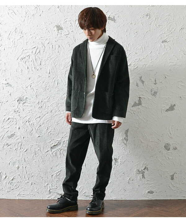 楽天市場 テーラードジャケット メンズ テーラードジャケット 秋冬 コーデュロイ ジャケット オーバーサイズ ビッグシルエット コーデュロイ 生地 セットアップ対応 大きいサイズ ゆったり アウター 韓国 ファッション 春服 春 春夏 メンズファッション モード系