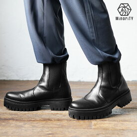 サイドゴアブーツ メンズ ブーツ メンズ ブーツ サイドゴア 革靴 カジュアル メンズ おしゃれ 革靴 カジュアル メンズ 厚底 ブーツ 厚底 ショートブーツ 厚底 シューズ メンズ フェイクレザー メンズ靴 紳士靴 ビジネス モード系 韓国 ファッション マイノリティ