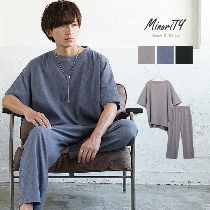 楽天市場】セットアップ メンズ 半袖 Tシャツ メンズ アシンメトリー 