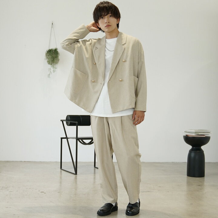 楽天市場】セットアップ メンズ 長袖 テーラードジャケット テーパード  