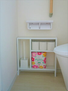 トイレ収納 置くだけ 収納 ホワイト 白 サニタリー