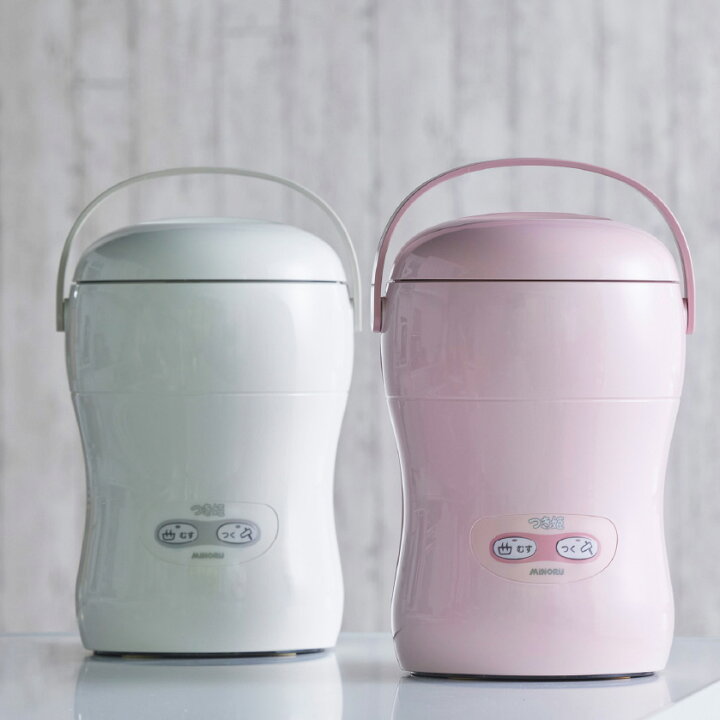 楽天市場 餅つき機 コンパクト もちつき機 3合 ミニ 餅 つき 機 餅つき器 つき姫 卓上型 アイボリーホワイト ピンク みのる産業 調理家電 送料無料 みのるセレクション