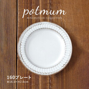 みのる陶器【potmum(ポットマム)】160プレート( Φ16.0×H2.0cm)