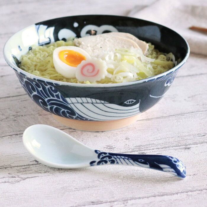 楽天市場 食器 おしゃれ 美濃焼 白波くじら レンゲ F14 5 H6 5cm 陶器