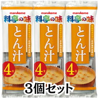 マルコメ 生みそ汁 料亭の味 即席 味噌汁 インスタント 豚汁 とん汁 4食入り 3個セット 合計12食分 みそ …