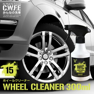 ホイールクリーナー 洗車前の一手間でピカピカホイールに WHEEL CLEANER 300mlスプレー 撥水 洗車 セルフ洗車 がらす 手洗い ワックス コート 鉄粉 ブレーキダスト 除去 鉄粉除去剤 スプレー