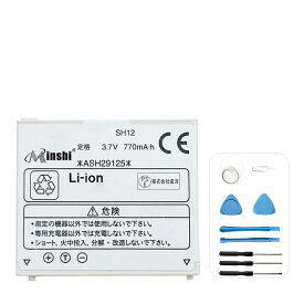 minshi 新品 SHARP NTT docomo SH904i 互換バッテリー 高品質交換用電池パック PSE認証 工具セット 1年間保証 770mAh