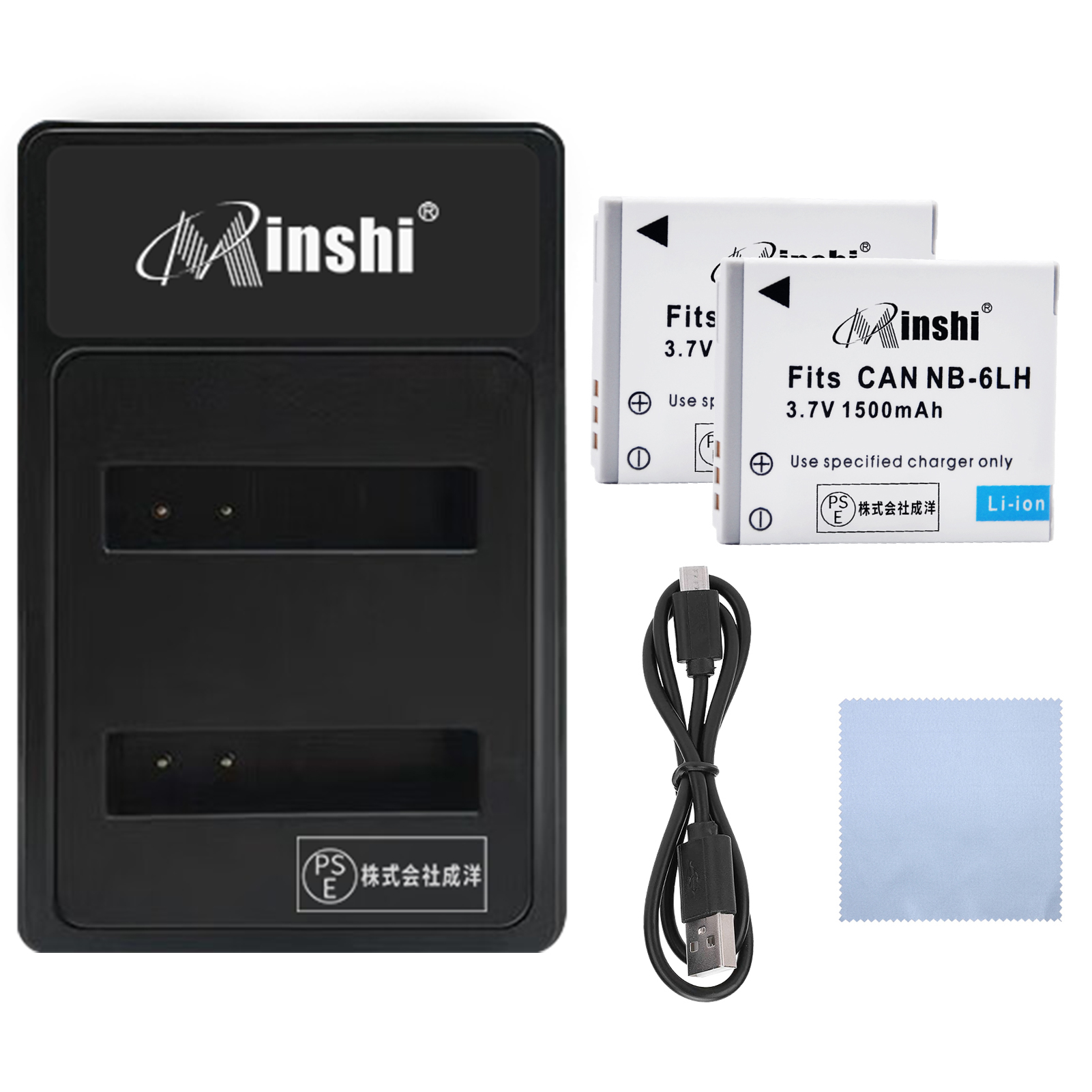楽天市場】【1個USB充電器と電池2個+清潔布】minshi 新品 Canon