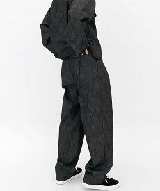 デニムタックメンズ パンツ セットアップ テーパードパンツ ポケットあり ロングパンツ タックパンツ ズボン 韓国ファッション モード系ファッション ストリートファッション メンズファッション minsobiパンツ