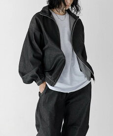 デニムジップアップジャケット メンズ デニムジャケット セットアップ スタンドカラー ジャケット アウター 秋 春 オーバーサイズ ビッグシルエット カジュアル 韓国ファッション ストリートファッション