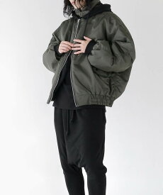 フードドッキングMA-1 ミリタリージャケット メンズ ジャケット スタジャン ブルゾン 中綿 ジャンパー ショートジャケット 大きめサイズ アウター 秋 春 オーバーサイズ ビッグシルエット カジュアル 韓国ファッション ストリートファッション