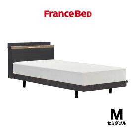 フランスベッド ベッドフレーム ポメロ02CN キャビネット LED照明 スノコ床板 日本製 ホワイト ブラック 送料無料