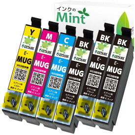 【ポイント10倍】MUG-4CL 6本セット エプソン用 マグカップ 互換インク MUG インク 4色 MUG-BK MUG-C MUG-M MUG-Y 対応( EW-452A EW-052A )