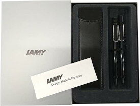 【ラッピング無料】 LAMY ラミー ボールペン シャープペン セット サファリ シャイニーブラック レザーペンケース付き ギフトボックス入り 正規輸入品 お祝い