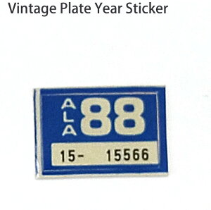 Vintage Plate Year Sticker Be[W v[g C[ XebJ[BL