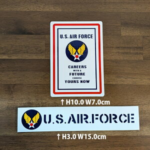 2���Z�b�g U.S. AIR FORCE ���[�V���O�X�e�b�J�[ ���c�J�x�[�X ms053-2-3s