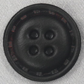 ボタン 本革レザーボタン 表四つ穴 サイズ豊富 ベスト ジャケット コート対応 濃茶 15mm 是非 手作り 日本製 のこだわりボタンを