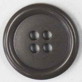 ボタン ミリタリーボタン 25mm 1個入 茶 ブラウン つや消し ツヤなし 四つ穴 ミリタリーファッションにピッタリのボタン プラスチックボタン