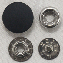 Argent Gleam　カスタム（ジャンパーホックリペア済み） レザークラフト ジャンパーホック 金具 15mm ／50組 ／ブラック