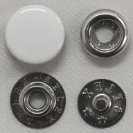 ボタン ドットボタン 7301 SELEX 13mm 5セット入 ジャンパーホック 白 つや有 xP-SSL シルバー キャップ…