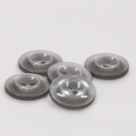 ボタン プラスチックボタン 15mm 03/灰色 グレー 10個入 制服やスモッグなどによく採用されるボタン