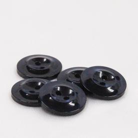 ボタン プラスチックボタン 15mm 55/紺色 ネイビー 10個入 制服やスモッグなどによく採用されるボタン