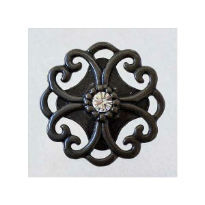 ボタン ジャケット スーツにはもちろんバッグのワンポイントやアクセサリーにもお勧めラインストーン付 高級メタルボタン AG アンティックゴールド 22mm ハンドメイド 手作り 手芸 釦付け替