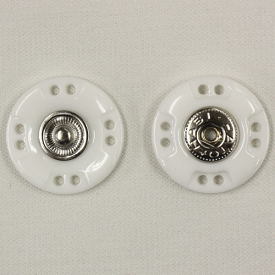 ボタン スナップボタン 25mm 1セットN01 プラスチックスナップ 白 ホワイト ニッケル / 1セット ボタン 手芸 通販