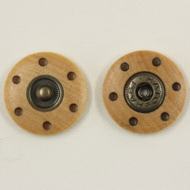 ボタン スナップボタン 23mm 1セット ウッドスナップ 木製スナップ ボタン 手芸 通販