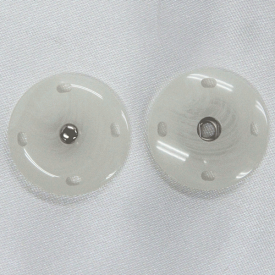 ボタン スナップボタン 水牛調 25mm 1セット 001 白 ホワイト プラスチックスナップ ボタン 手芸 通販