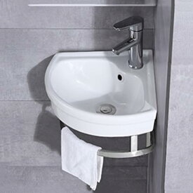 【鏡なし】手洗い器 壁掛け 手洗器セット陶器製簡易洗面台 ガーデキッチ洗面ボール小型 壁付け型手洗い鉢コンパクトミニ 手洗いボウル 手洗い器 壁付け型 手洗い台 洗面シンク浴室洗面台用 バルコニー庭シンクガーデンシングルボウルシンク洗面所【水とお湯の混合水栓】