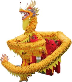 獅子舞 おもちゃ、中国獅子舞 18 メートル/59ft ドラゴンダンス旧正月獅子舞パフォーマンスサテン布ドラゴン 10 プレーヤー獅子舞工芸品 龍舞 ブラック
