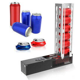 電動缶破砕機 電動缶クラッシャー 缶潰し機 ペットボトル 圧縮 空き缶潰し器 アルミ缶潰し ペットボトル 圧縮 金属缶クラッシャー 省力 使用簡単 省スペース 一度に8缶充填可能 コーラ缶やペットボトルに最適 リサイクル用