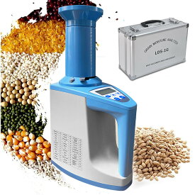 穀物水分計 含水率測定器 穀類水分計 デジタル表示 湿度計検出器 小麦、トウモロコシ、トウモロコシ、コーヒー、カカオ豆、亜麻仁、大豆、米、アーモンド、ピーナッツ、ゴマ、ソルガム、菜種、大麦、カシューナッツの水分検査に使用 24種穀物水分測定