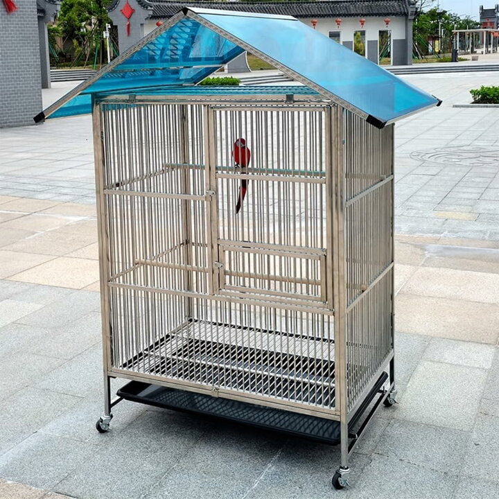 楽天市場】大型 鳥かご セキセイインコケージ 手乗りインコ ステンレス 