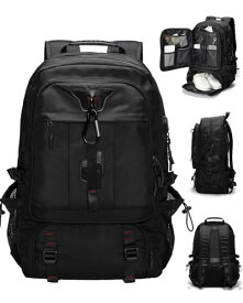 登山リュック 80L 大容量 防水 バックパック 17インチPC リュックサック スクエア 軽量 拡張機能大容量 靴収納 USB充電ポート付き アウトドア旅行 防災 多機能通気性 旅行 釣り リュック
