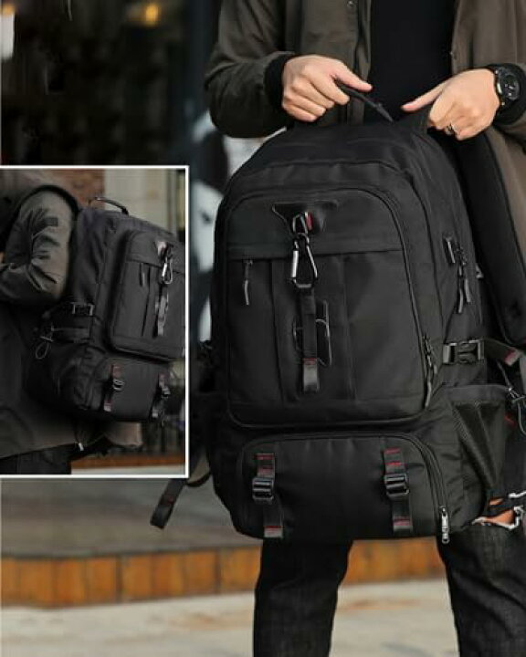 楽天市場】登山リュック 80L 大容量 防水 バックパック 17インチPC 